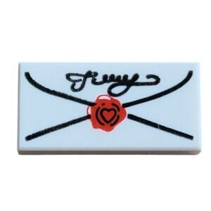 LEGO Envelope w/ Seal 1x2 Tile White‎ 3069px40 Mail Replacement Parts Pieces